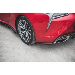 Накладки сплиттеры боковые на задний бампер на Lexus LC 500